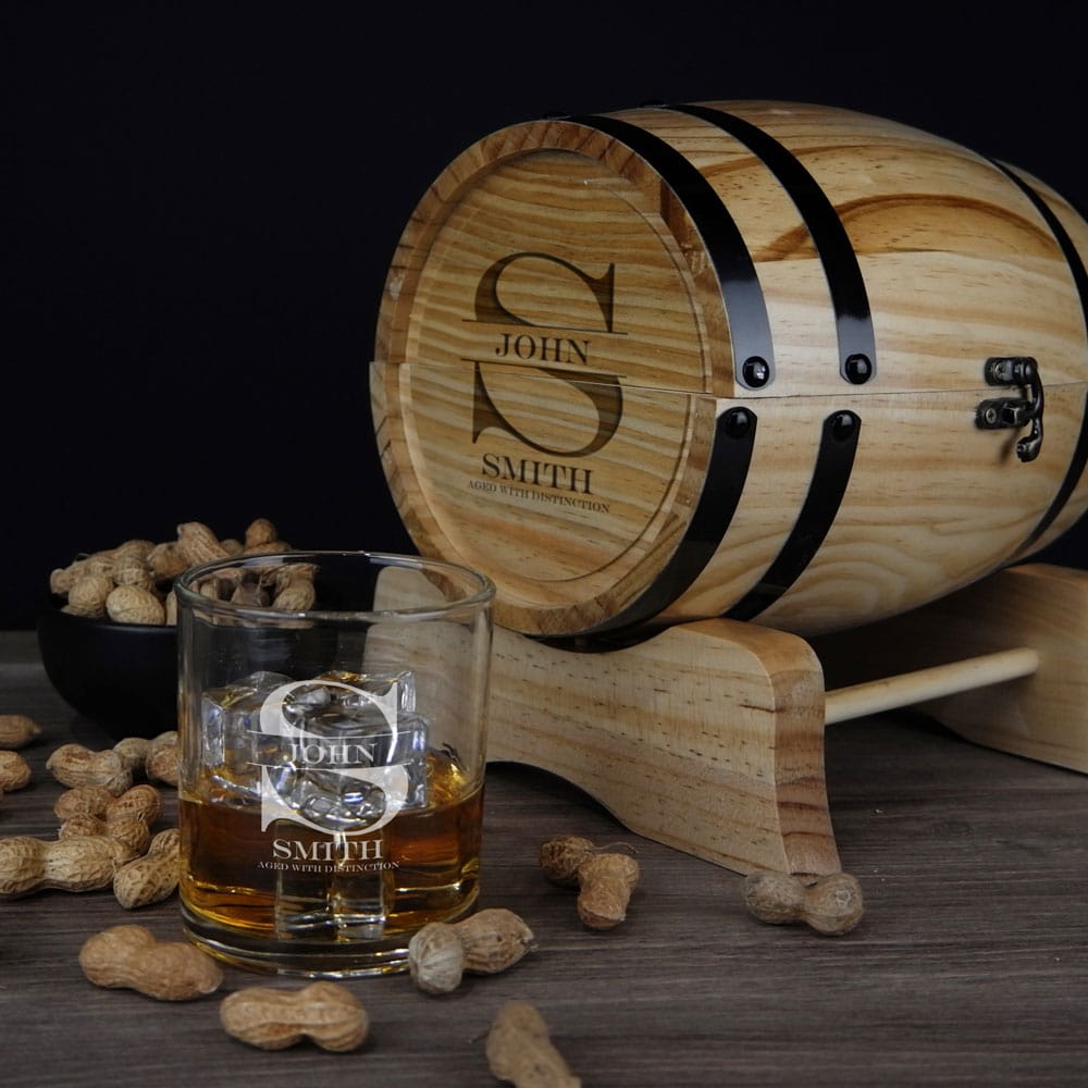 Aged with Distinction Design 280ml Spirit Glass Barrel Gift Set