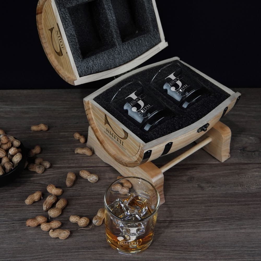 Aged with Distinction Design 280ml Spirit Glass Barrel Gift Set