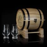 Initials & Surname Design 200ml Whiskey Glass Barrel Gift Set