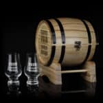 Custom Logo Design 200ml Whiskey Glass Barrel Gift Set