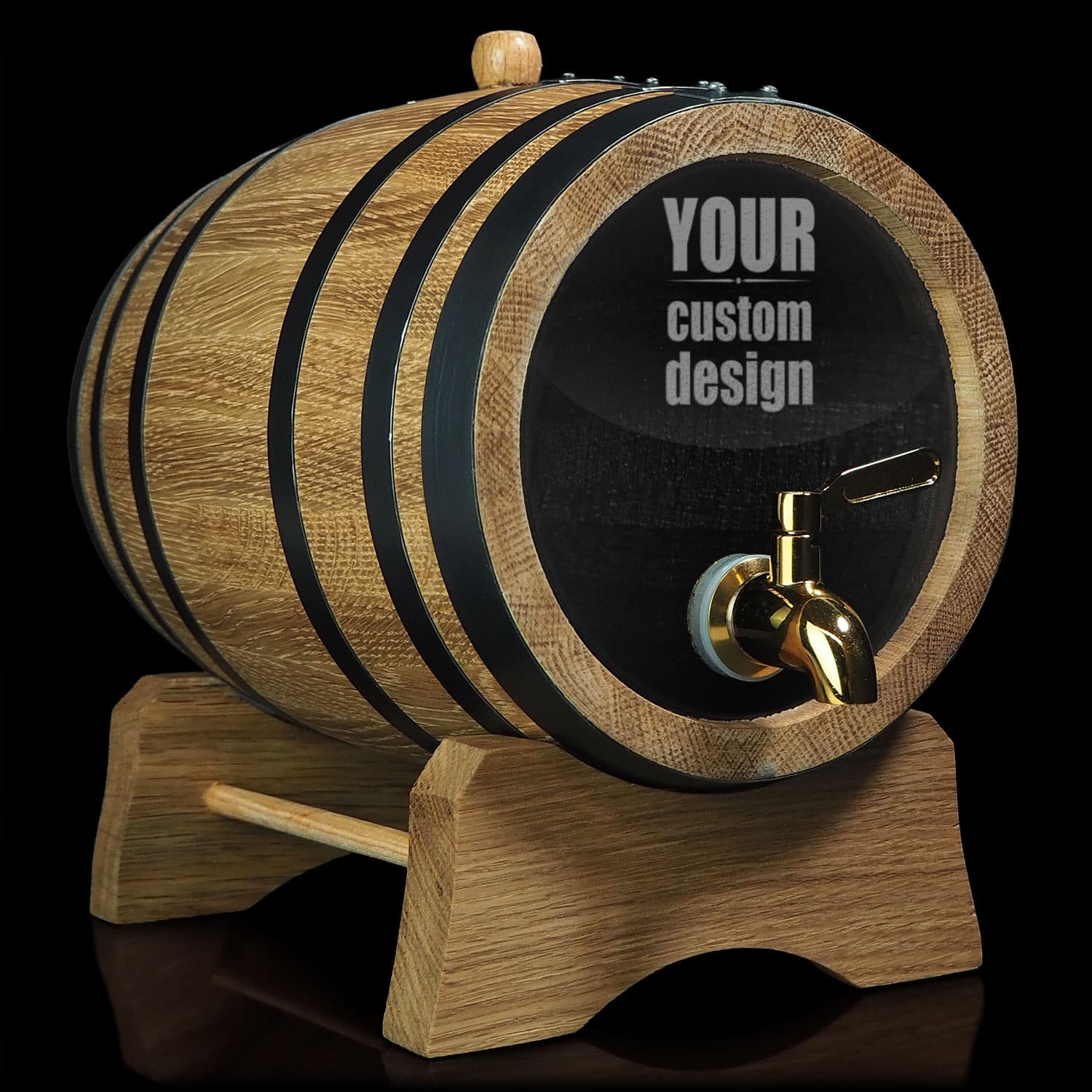 Supply Your Design / Logo 5L Glass Head Oak Barrel