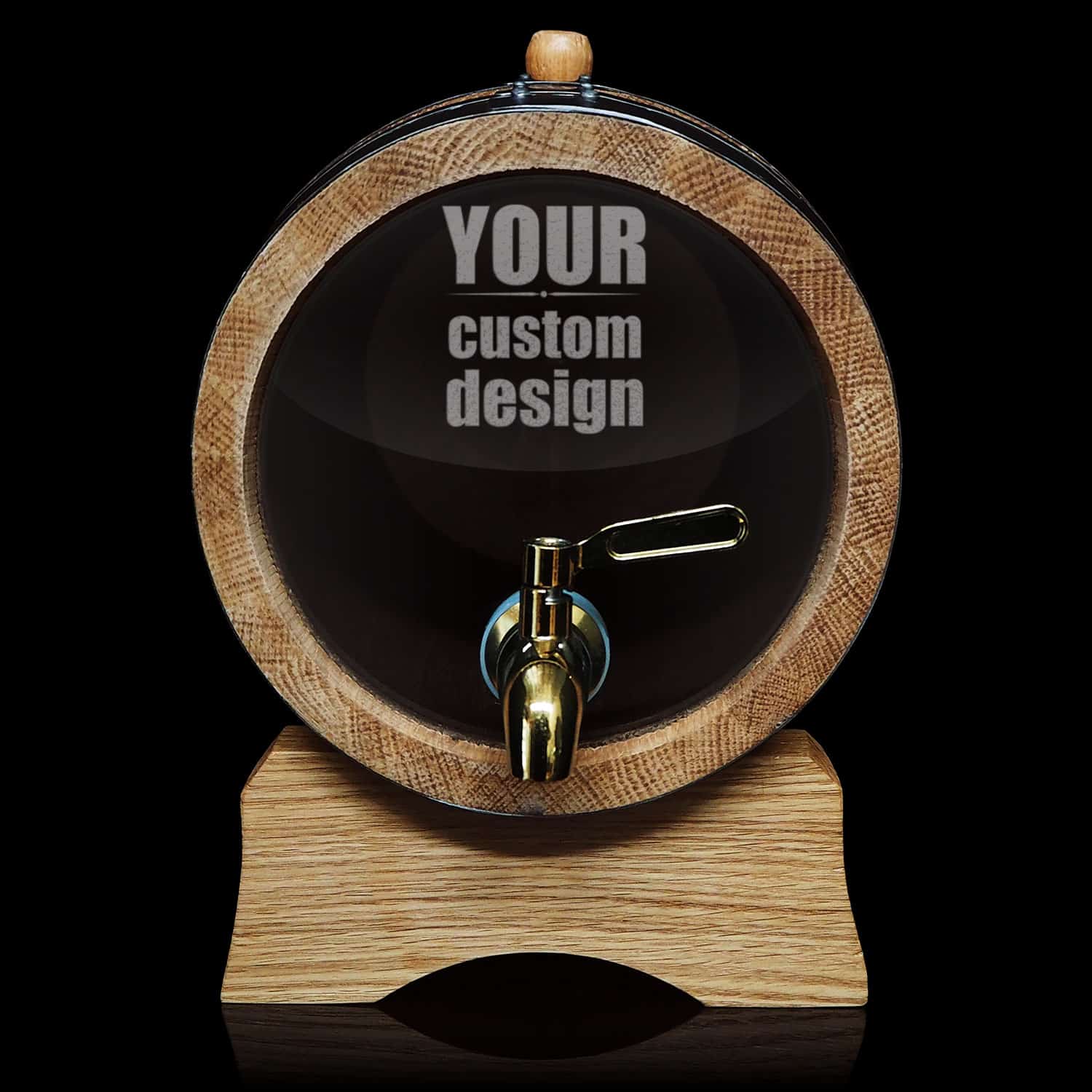 Supply Your Design / Logo 5L Glass Head Oak Barrel