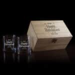 Happy Retirement Design 330ml Spirit Glass Boxed Gift Set