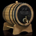 Initials & Surname Design 5L Glass Head Oak Barrel