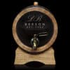 Initials & Surname Design 5L Glass Head Oak Barrel