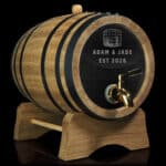 Name & Date Design 5L Glass Head Oak Barrel