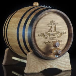 Personalised Aged to Perfection Oak Barrel 21st Birthday