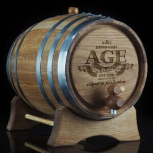 Personalised Aged to Perfection Oak Barrel Custom Age