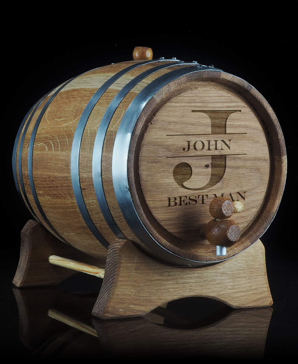 Personalised 'Best Man' Oak Barrel