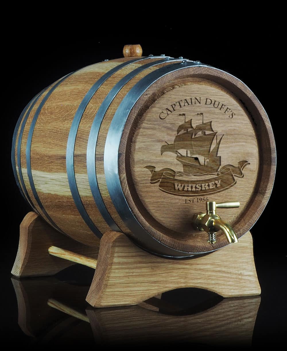 Personalised 'Captain Design' Oak Barrel