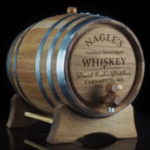 Personalised 'Distillery Design' Oak Barrel