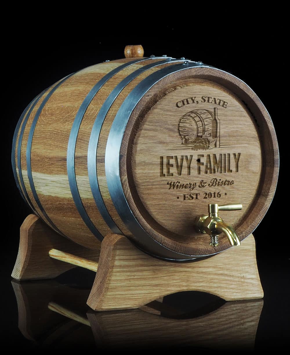 Personalised 'Family' Oak Barrel