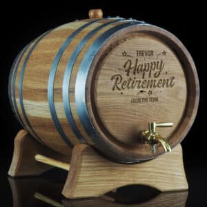Personalised 'Happy Retirement' Oak Barrel