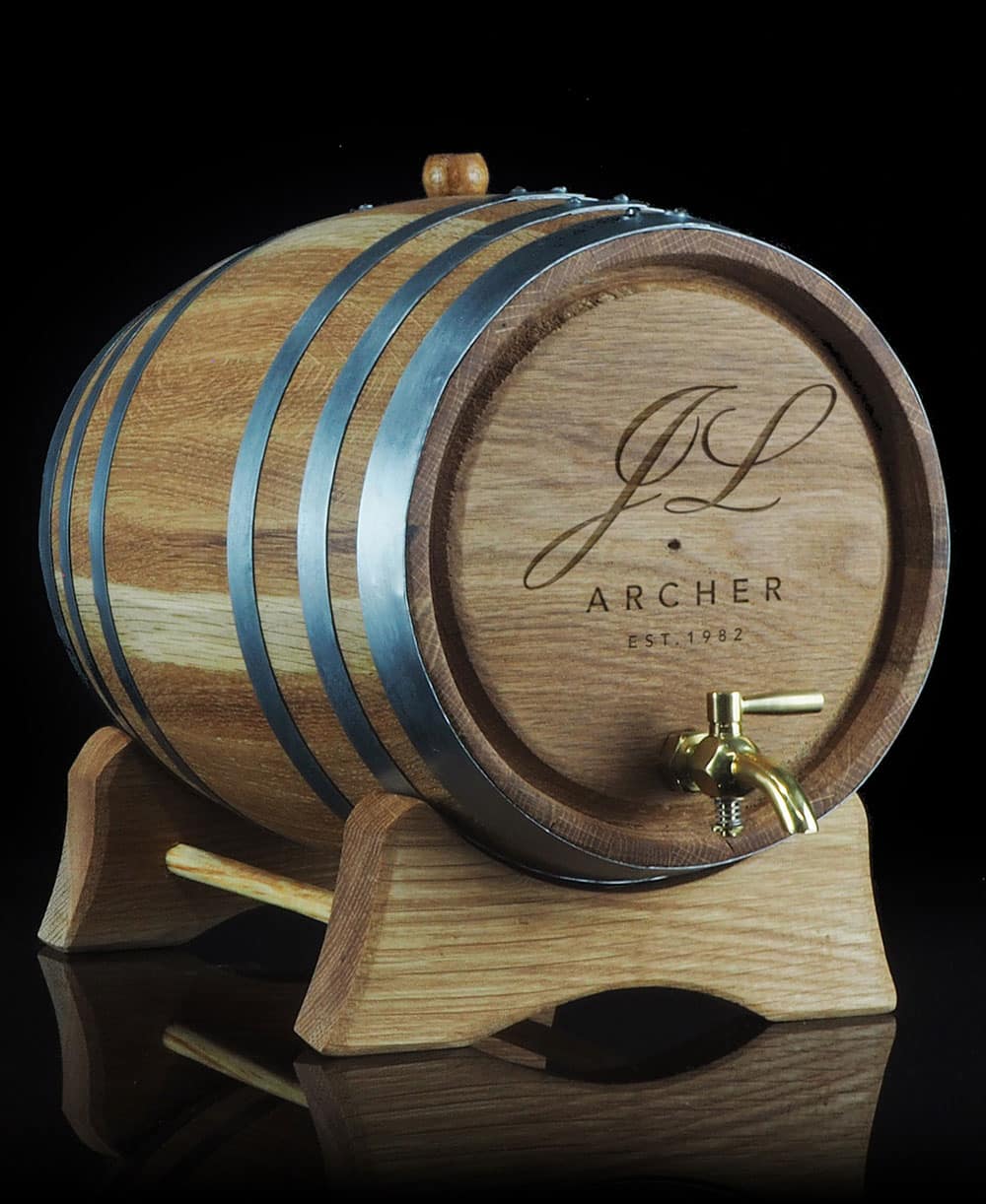 Personalised 'Initials & Surname' Oak Barrel