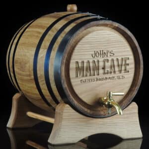 Personalised 'Man Cave Design' Oak Barrel