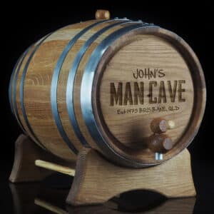 Personalised 'Man Cave Design' Oak Barrel