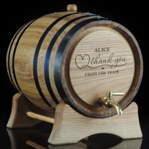 Personalised 'Thank You' Oak Barrel