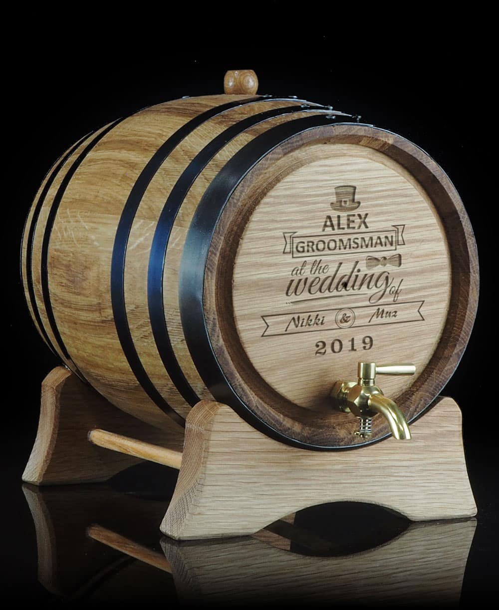 Personalised 'Wedding' Oak Barrel