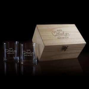 Thank You Design 280ml Spirit Glass Boxed Gift Set