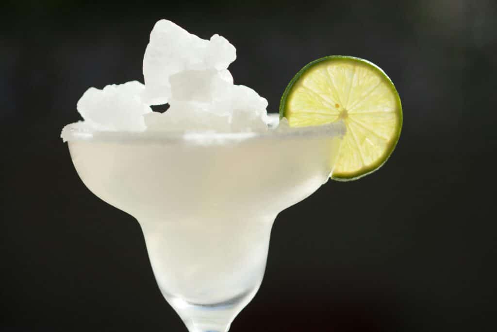 iced margarita in glass