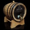 60 Years Aged to Perfection Design 5L Glass Head Oak Barrel