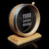 Supply Your Design / Logo 1L Glass Head Oak Flask