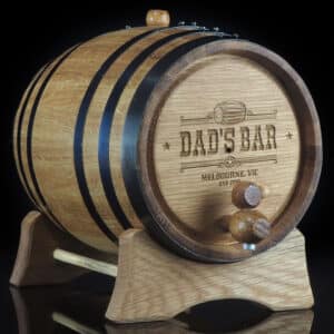 Personalised 'Dad's Bar' Design Oak Barrel